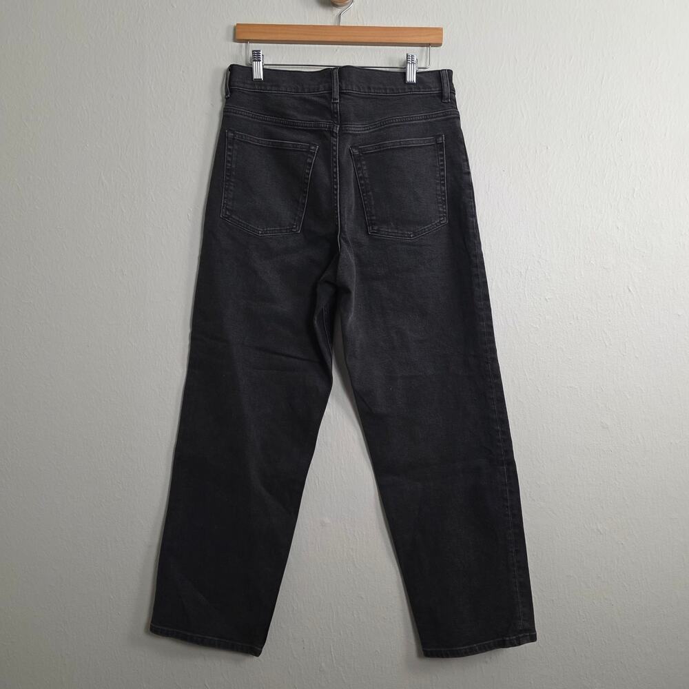 Everlane Way High Jean Washed Black High Rise Straight Leg Denim Jeans Size 29L - Picture 7 of 8